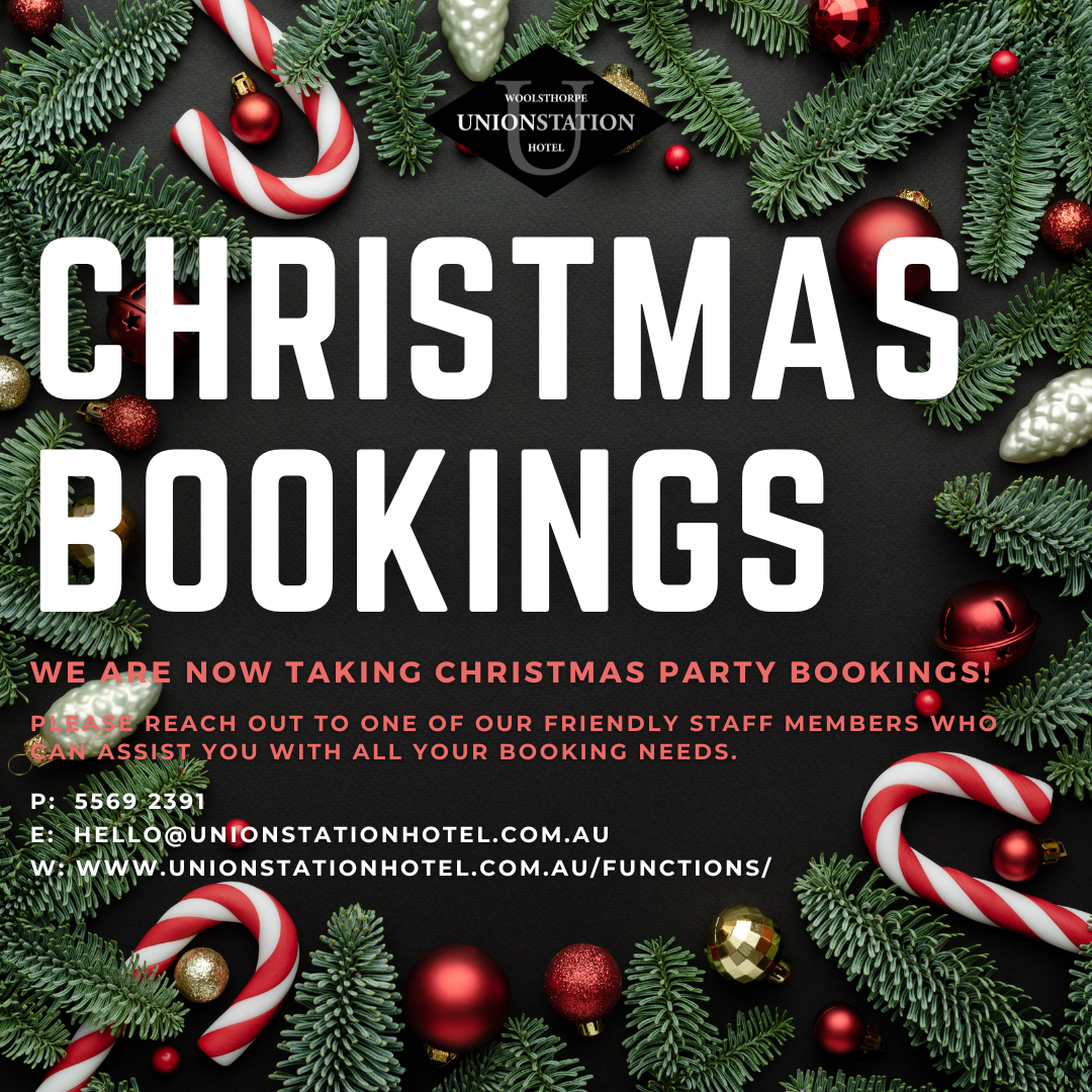 CHRISTMAS BOOKINGS