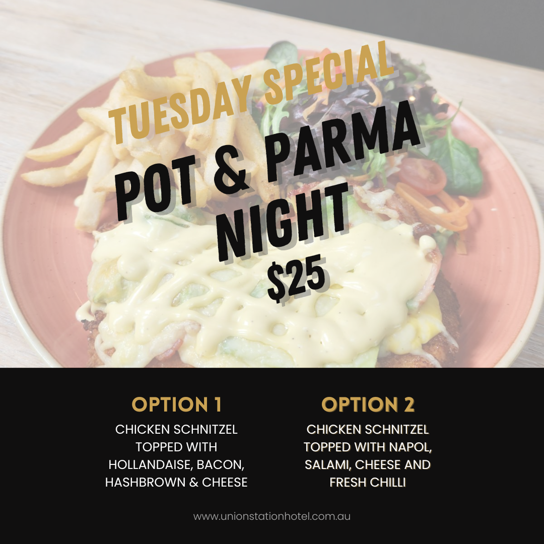 Tuesday's Pot & Parma Night Template